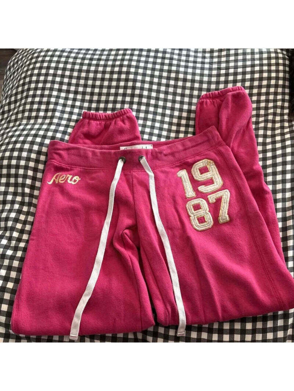vintage y2k mcbling hot pink aeropostale joggers